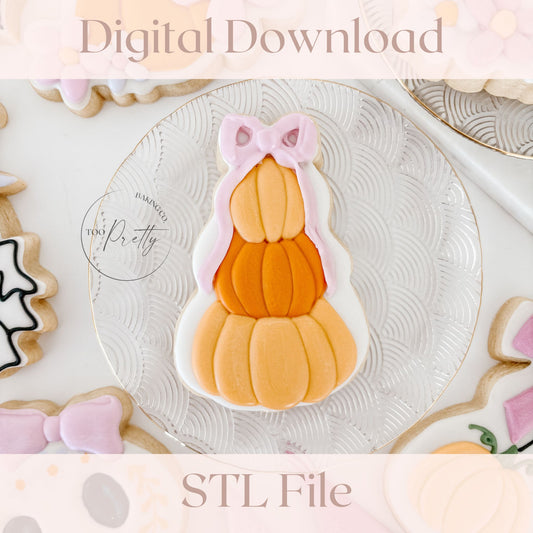 Pumpkin Stack with Bow STL