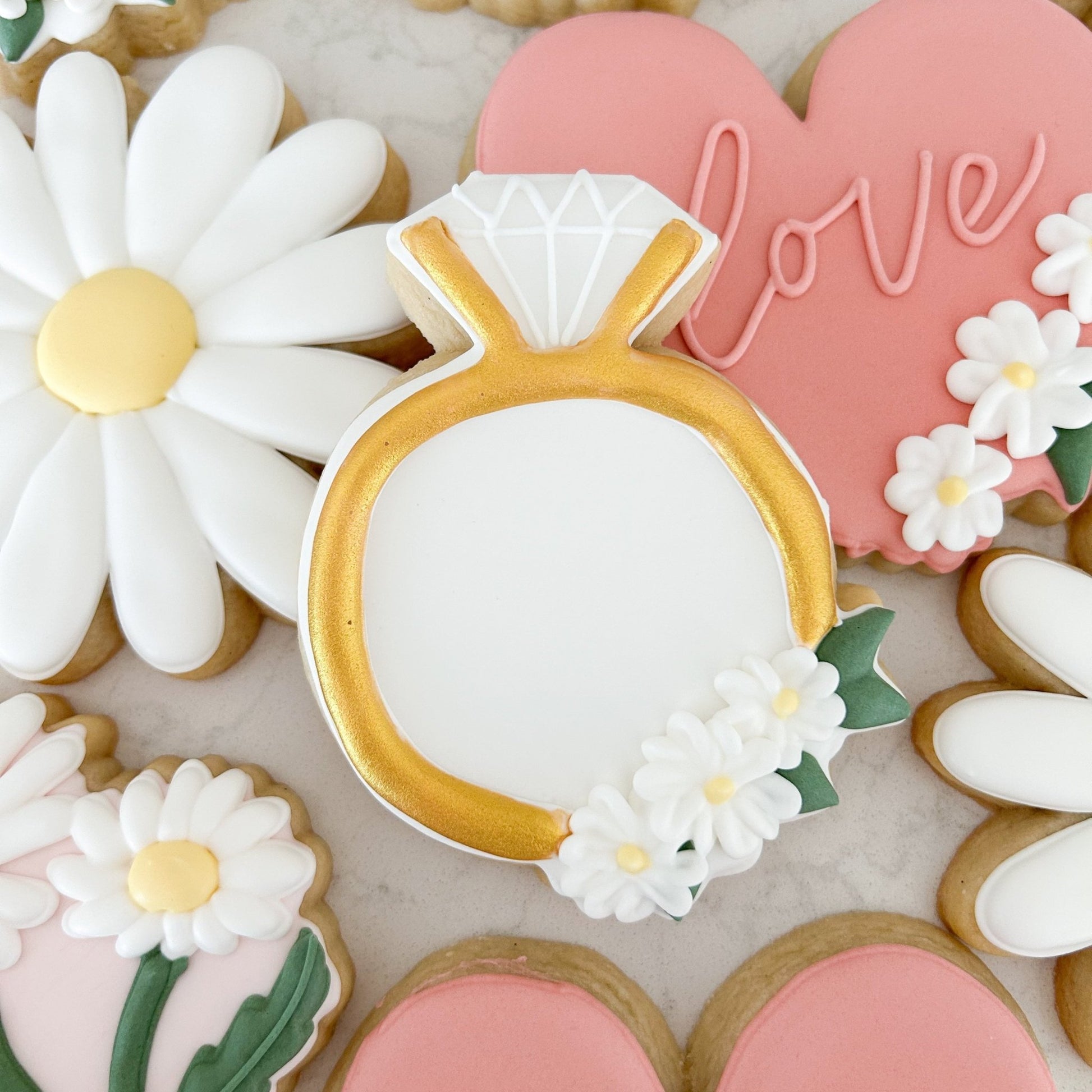 Floral Engagement Ring Cookie Cutter - Too Pretty Baking Co.Daisy Cutter