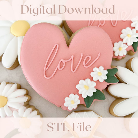 Floral Heart STL - Too Pretty Baking Co.Floral Heart STL