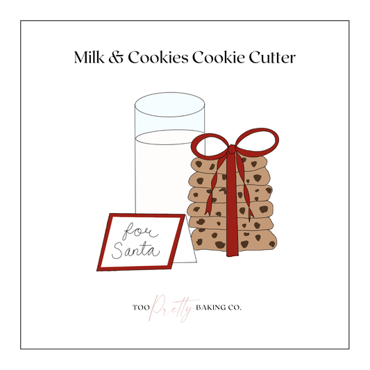 Milk & Cookies Cookie Cutter - Too Pretty Baking Co.Cookie Cutter